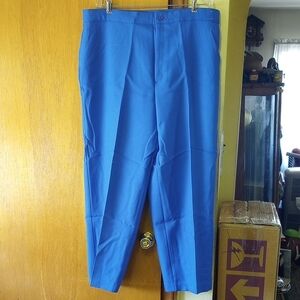 Lasting Comfort Royal Blue Plus Size Polyester Pants w/ 40 Inch Waist